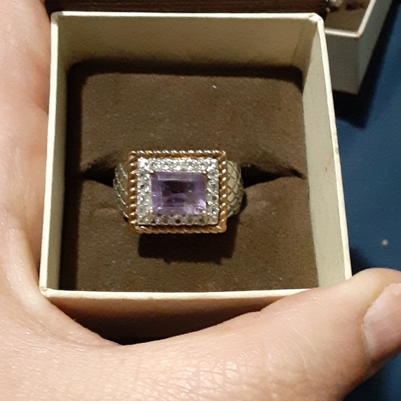 Set of 2 gorgeous rings 1 ruby and 1 amethyst - Picture 3 of 4